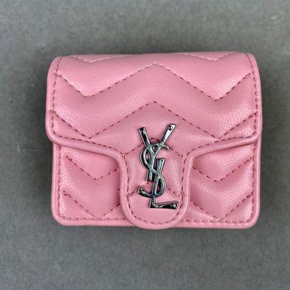 YS-L Mini Bag Airpod Case Bag Meganetic Buckle Long Leather Metal Chain
