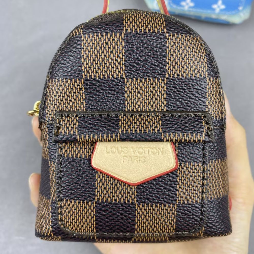 School Mini Backpack_L brand print, Keychain, Mini Bag, Bag Charm