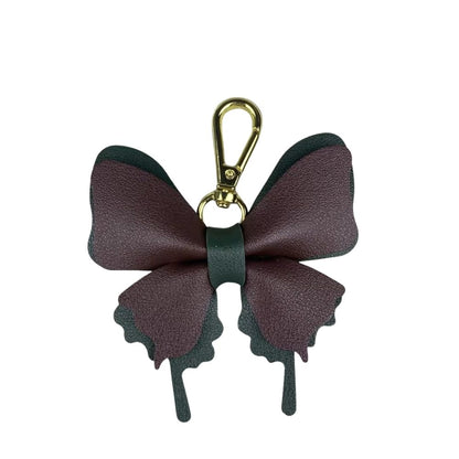 Multicolor PU Leather Butterfly Charm - Creative Detachable Bag & Keyring Accessory