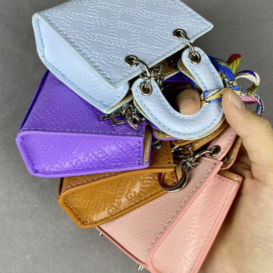 Dio-r Lady D Mini Tote Mini Bag Crocodile Snake Skin Grain