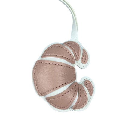 PU Leather Croissant Bag Charm - Solid/Color-Block Purse Pendant Accessor