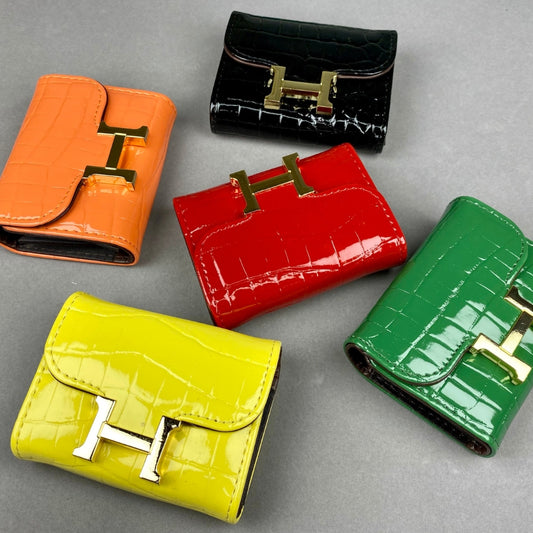 Mini Constance_Crocodile Skin Grain, Cardholders