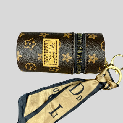 L-V Flower Print Lipstick Bag