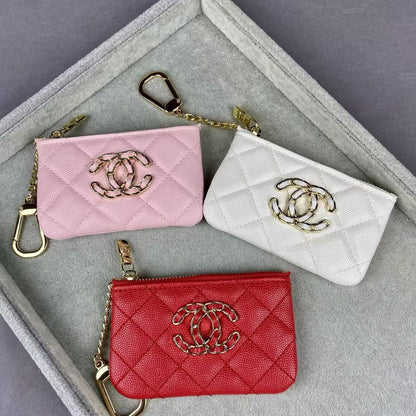 Chan-el Mini Crocodile Skin Grain, Cardholders