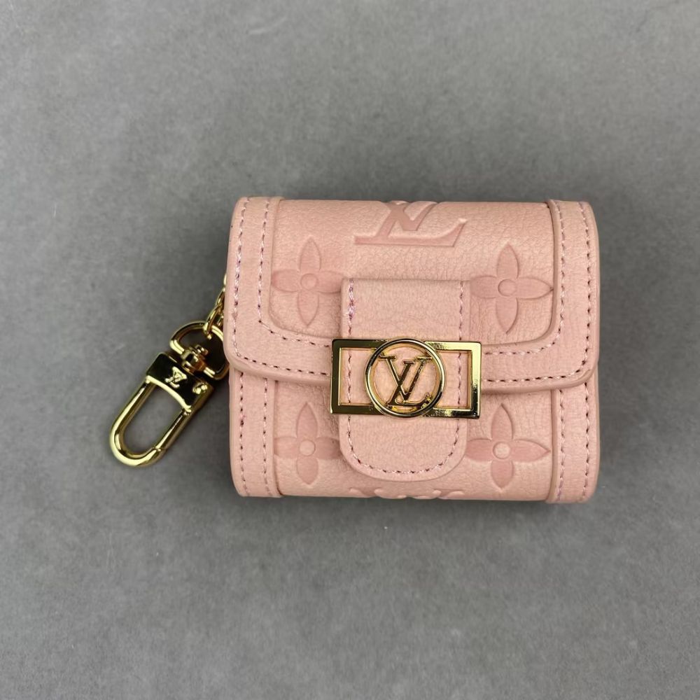 L-V AirPods Case Bag Mini Bag Charm Classic Flower Print