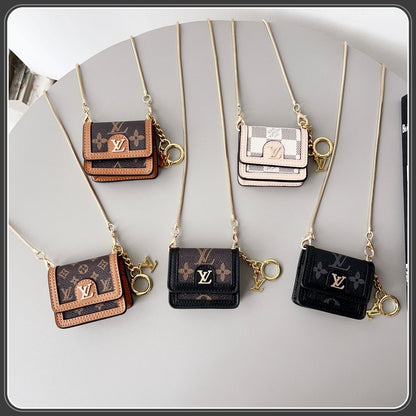 LV AirPodsケースバッグ ミニバッグチャーム クラシックフラワープリント