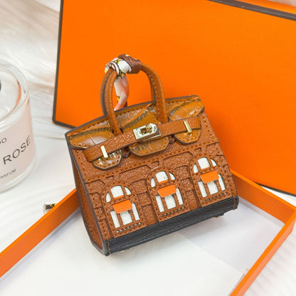 New fashionable mini small house bag pendant small bag cute bag pendant mouth red envelope earphone bag car key bag