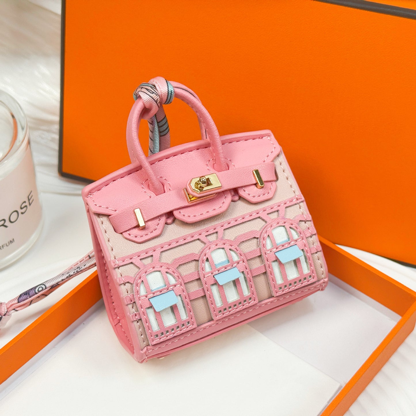 New fashionable mini small house bag pendant small bag cute bag pendant mouth red envelope earphone bag car key bag