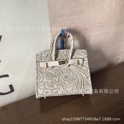 Mini Birkin_Embossed Printing, Auspicious Clouds Grain, Premium Quality