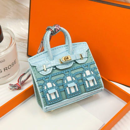 New fashionable mini small house bag pendant small bag cute bag pendant mouth red envelope earphone bag car key bag
