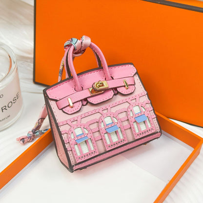 New fashionable mini small house bag pendant small bag cute bag pendant mouth red envelope earphone bag car key bag