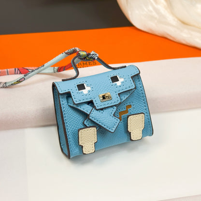 Smiley Face Mosaic Doll Bag Charm | Cute Keychain Pouch for AirPods, Coins & Small Accessories – Y2K Millennium Style Tiny Purse Ornament