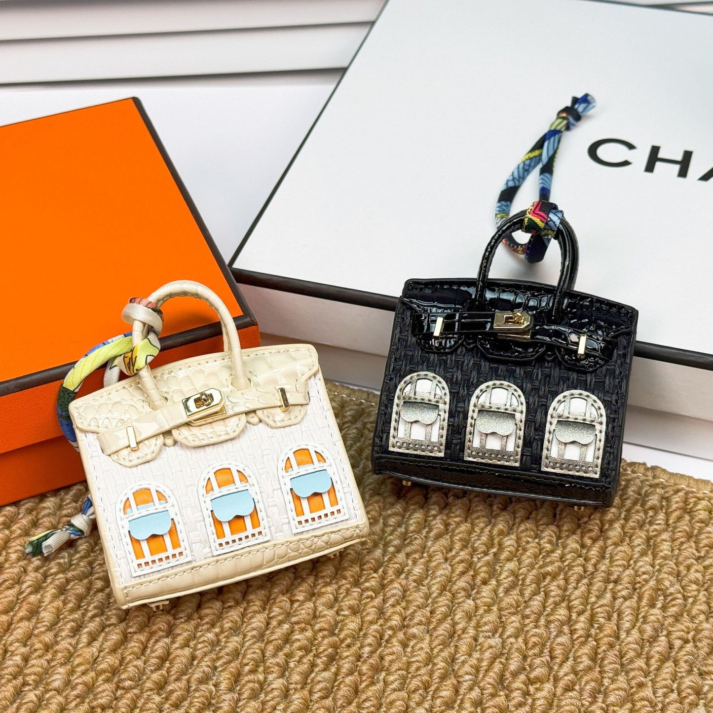 New fashionable mini small house bag pendant small bag cute bag pendant mouth red envelope earphone bag car key bag
