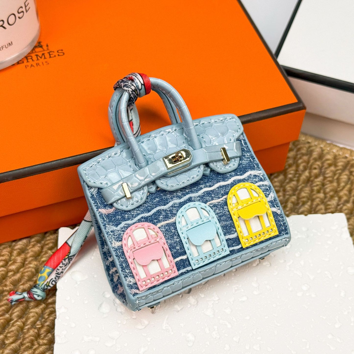 New fashionable mini small house bag pendant small bag cute bag pendant mouth red envelope earphone bag car key bag