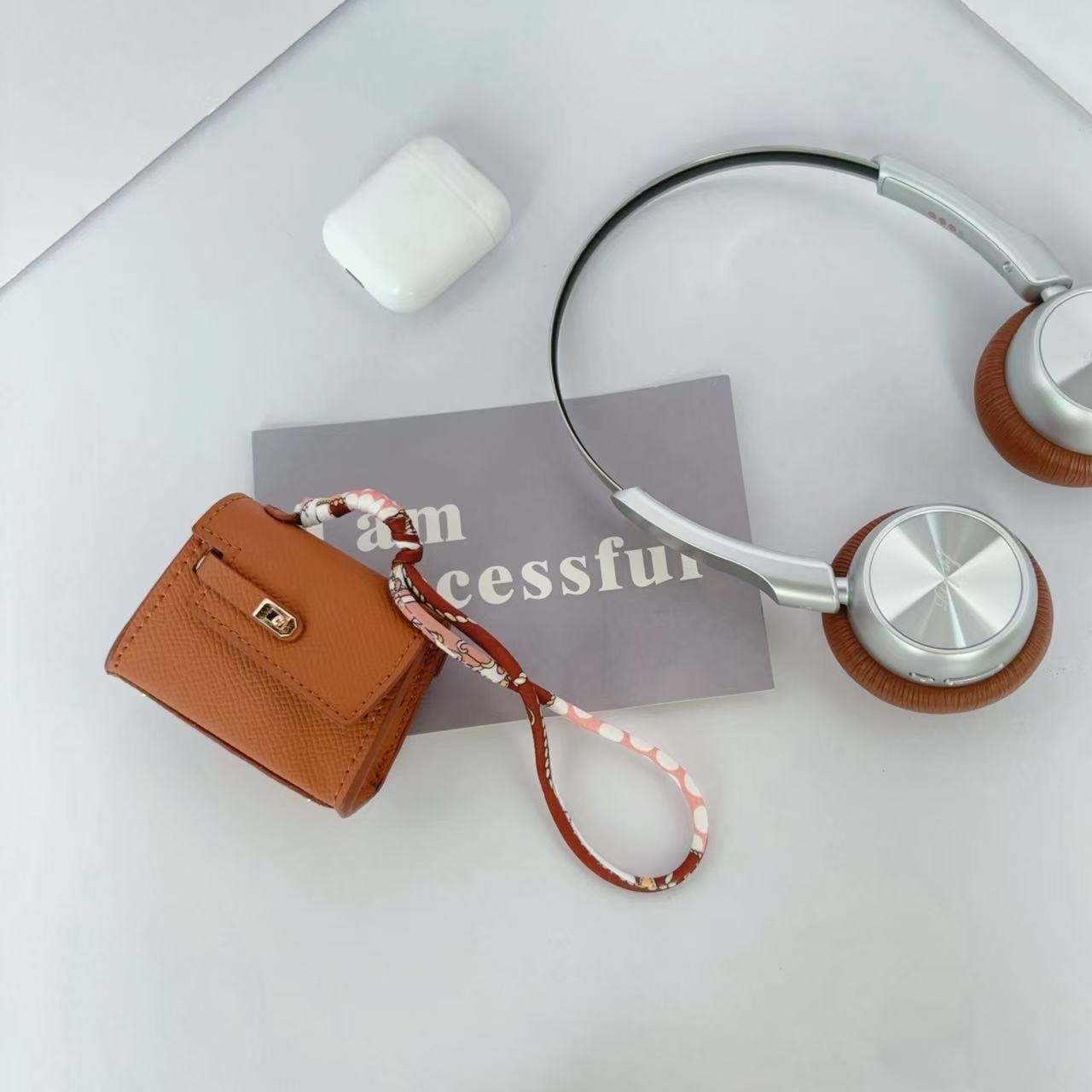 Mini double-sided irregular bag pendant bluetooth headset protective case new creative car pendant