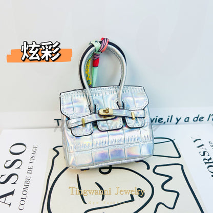 Mini Birkin_Crocodilian Skin Pattern, Shining Metal Colors, Retourne