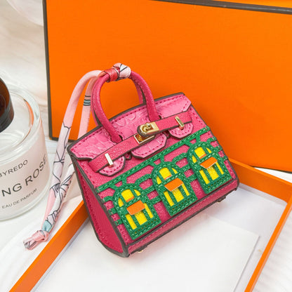 New fashionable mini small house bag pendant small bag cute bag pendant mouth red envelope earphone bag car key bag