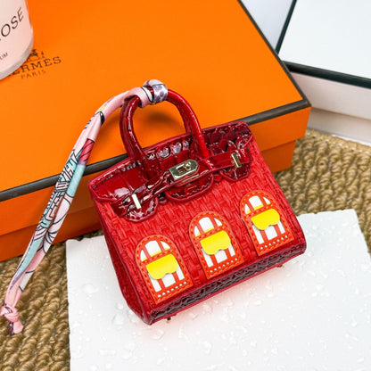 New fashionable mini small house bag pendant small bag cute bag pendant mouth red envelope earphone bag car key bag