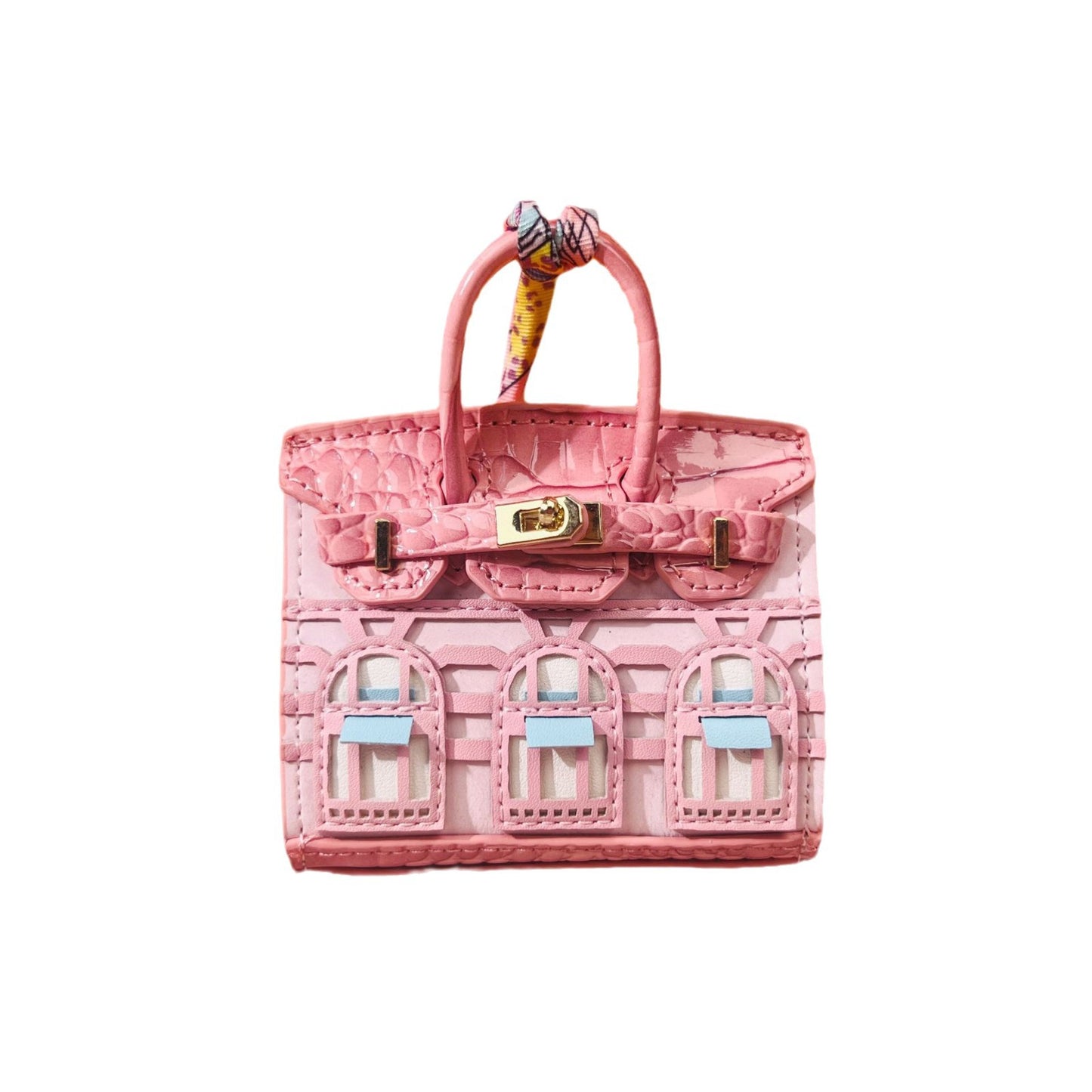 Velvet House-Shaped Mini Bag Charm | Cute Keychain Pouch for AirPods, Car Keys & Small Accessories – Trendy Small Purse Ornament