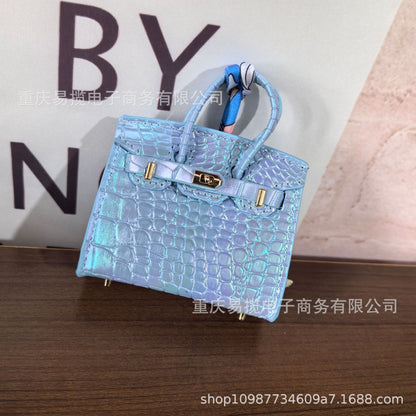 Mini Birkin_Color Matching of Ostrich Skin & Lizard Skin Grain, Dazzling Crocodile Skin Grain