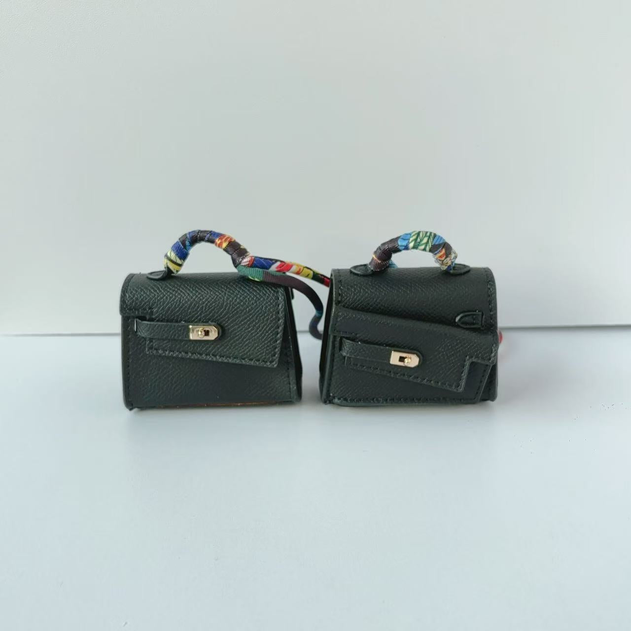 Mini double-sided irregular bag pendant bluetooth headset protective case new creative car pendant