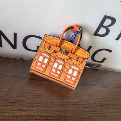 Mini Birkin House_Classic Leather, Jeans Leather