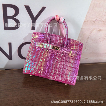 Mini Birkin_Color Matching of Ostrich Skin & Lizard Skin Grain, Dazzling Crocodile Skin Grain