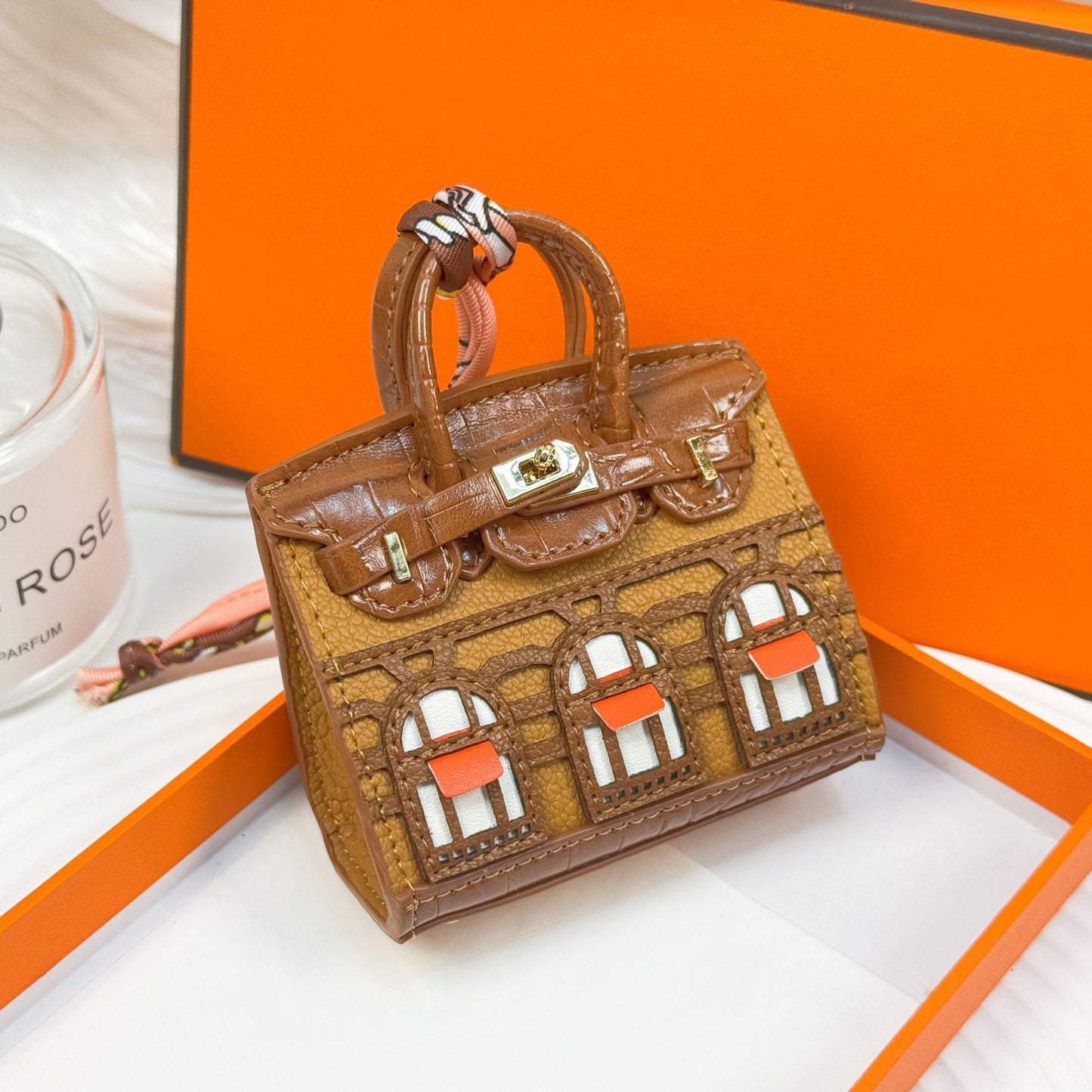 New fashionable mini small house bag pendant small bag cute bag pendant mouth red envelope earphone bag car key bag