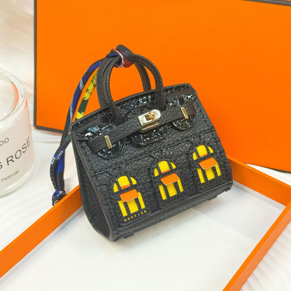 New fashionable mini small house bag pendant small bag cute bag pendant mouth red envelope earphone bag car key bag
