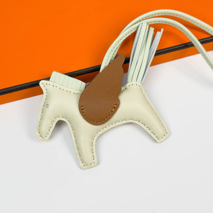 Leather Pegasus Pony Bag Charm, Lamb Skin Handmade pony pendant, car keychain