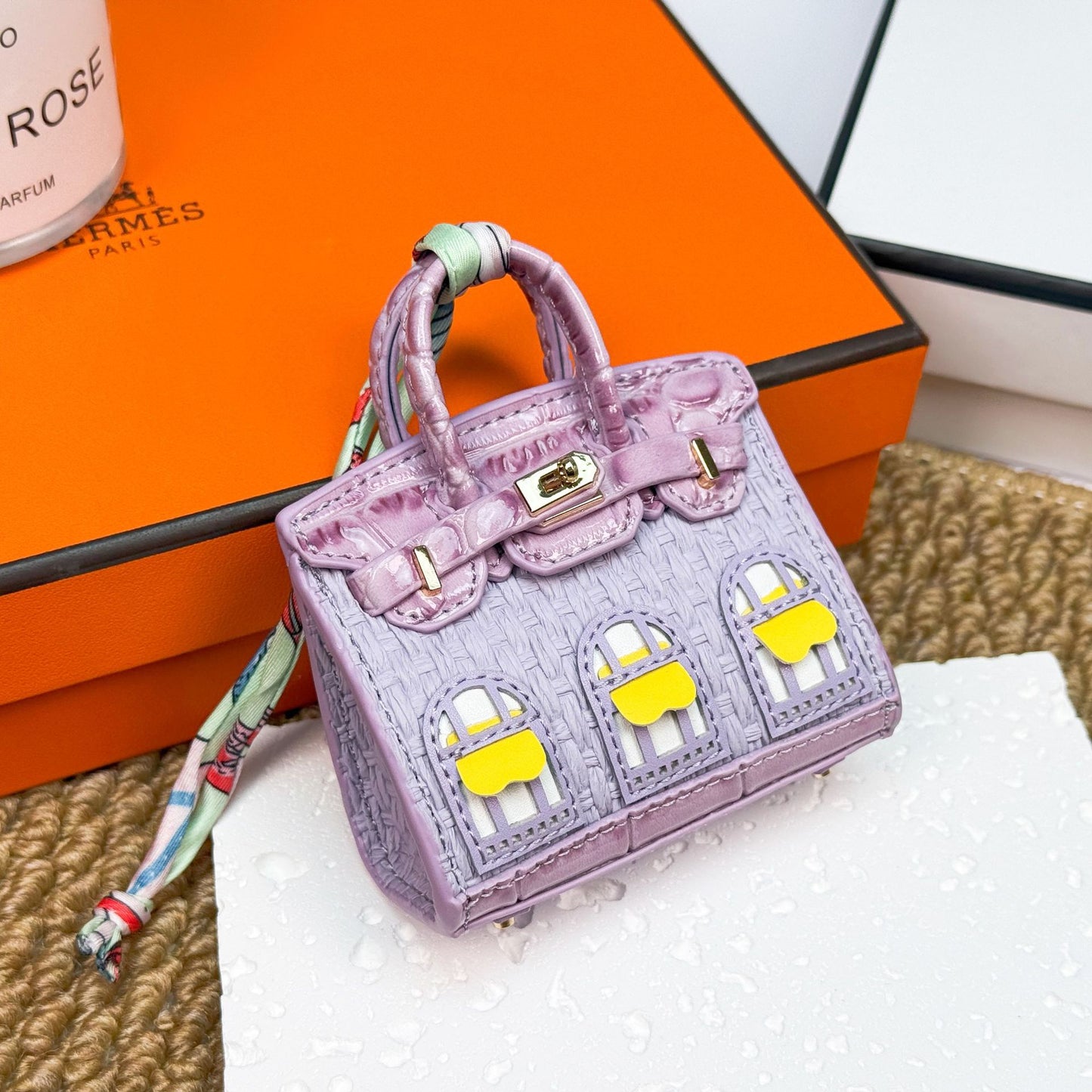 New fashionable mini small house bag pendant small bag cute bag pendant mouth red envelope earphone bag car key bag