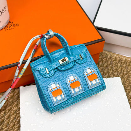 New fashionable mini small house bag pendant small bag cute bag pendant mouth red envelope earphone bag car key bag