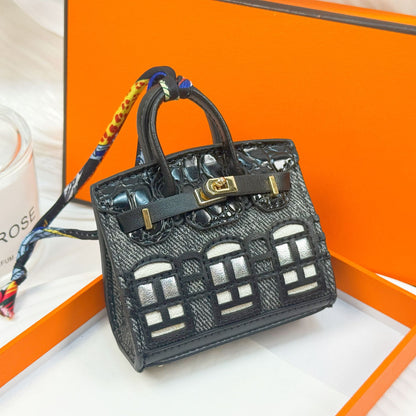 New fashionable mini small house bag pendant small bag cute bag pendant mouth red envelope earphone bag car key bag