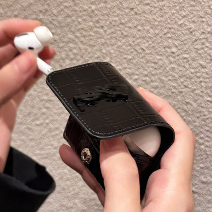 YS-L Airpodケースバッグ メタルチェーン ブラック シルバー