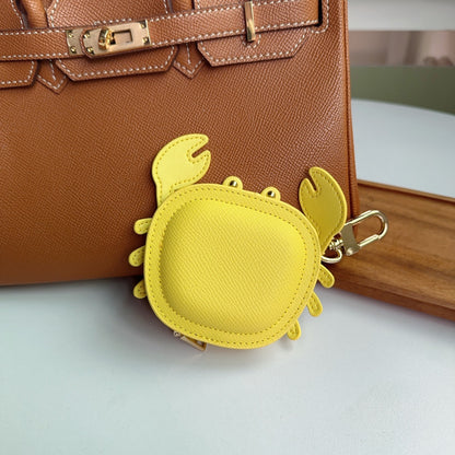 Cute Little Crab Bag Charm | Wireless Bluetooth Headphones Case Holder – Keychain Coin Purse for Lip Balm, Keys & Coins – Car Ornament & Small Pouch Gift for Her