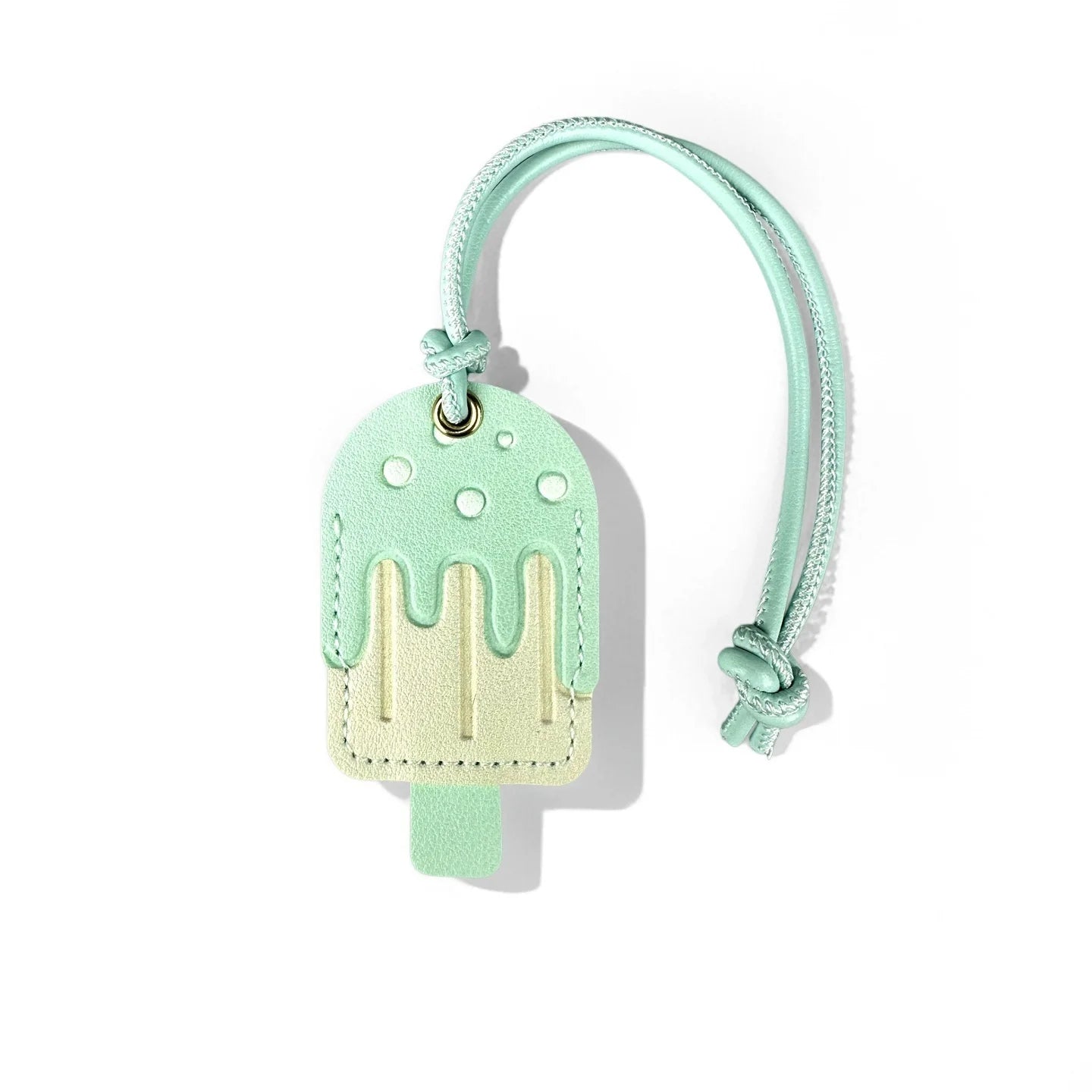 Cute PU Leather Ice Cream & Popsicle Bag Charm-Food Keychain with Multiple Flavor Colors, Sweet Dessert Purse Accessory for Bag