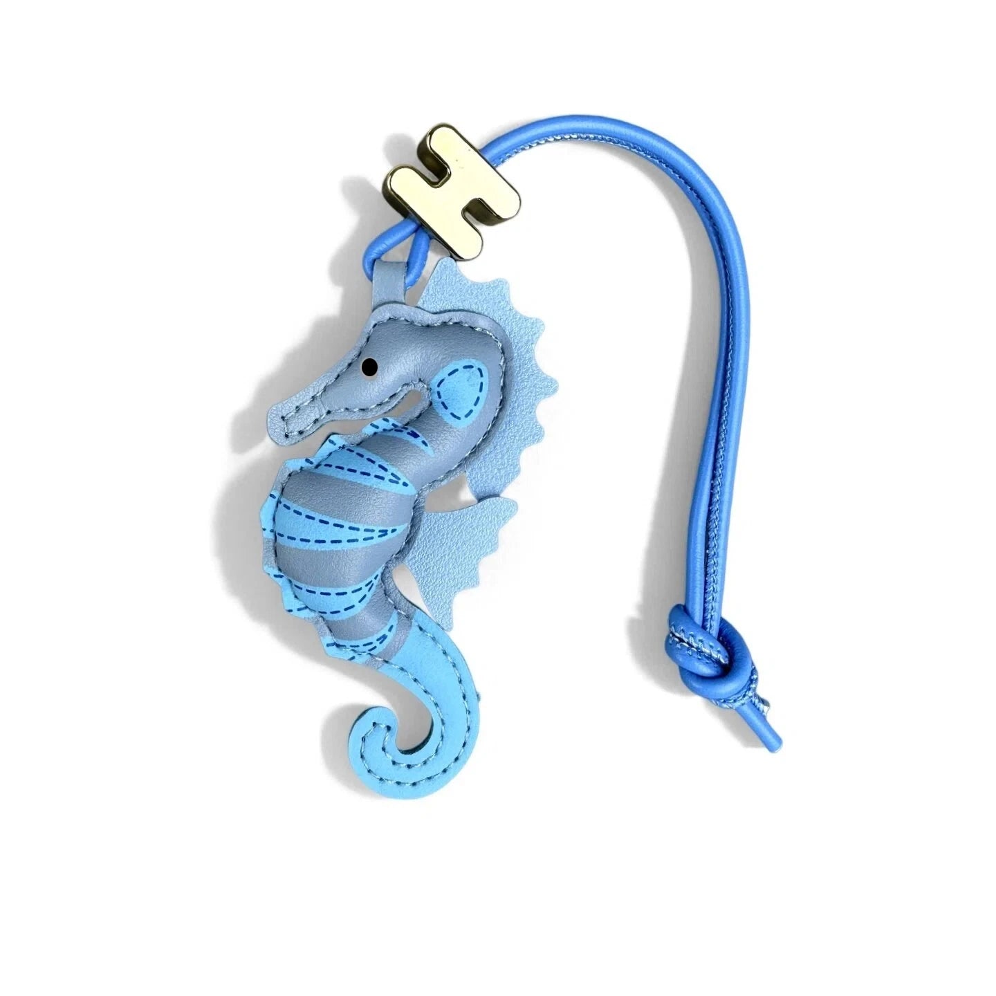 Seahorse Keychain, Boho Animal  PU Leather Bag Charm/Room/Car Decor, Trendy Purse Accessory for Women, Aesthetic Gift for Her