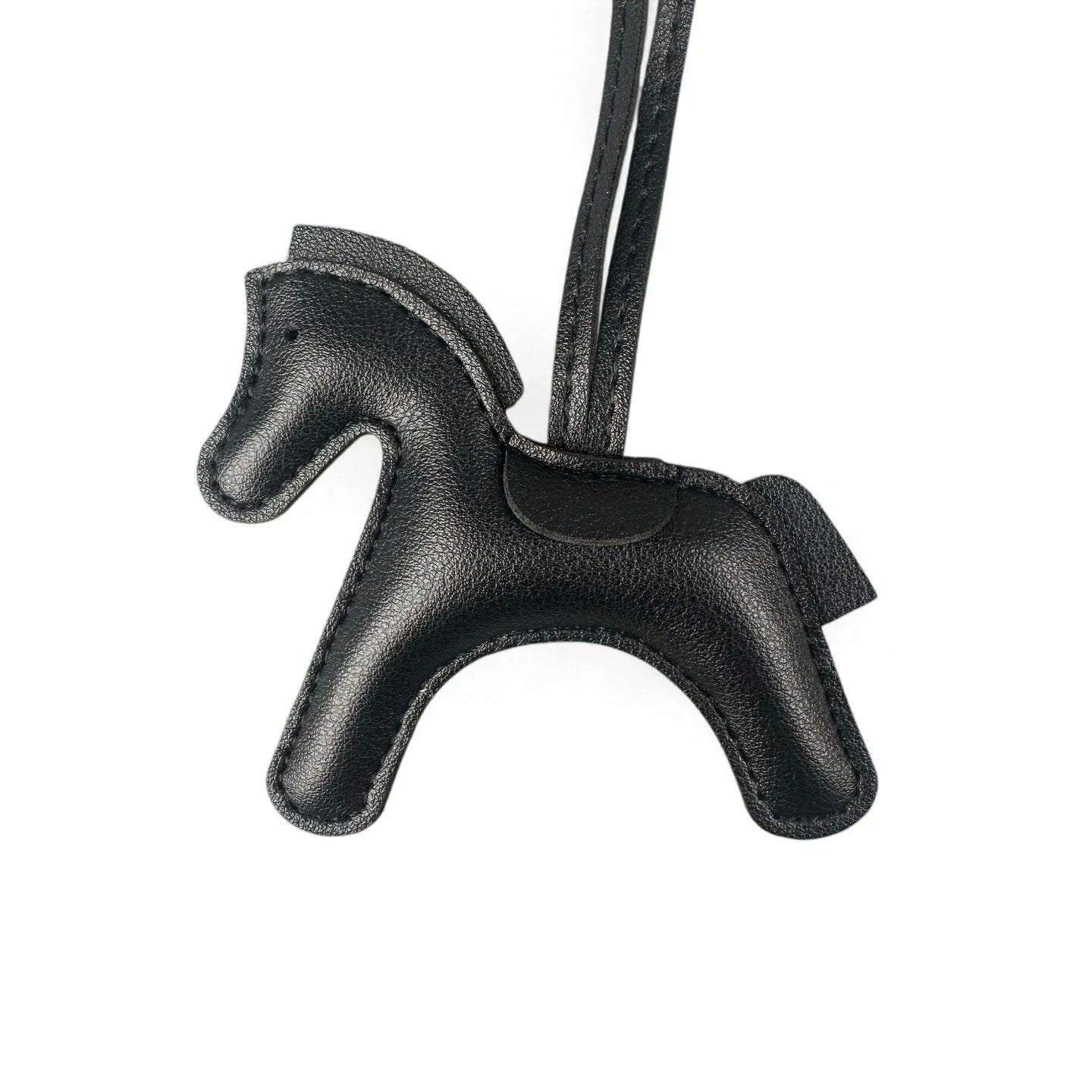 Luxury Equestrian Saddle & Pony Bag Charm Keychain – Artisan Hand-Stitched Faux Leather, , Reinforced Pony Design, Premium Gift