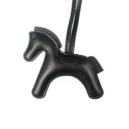 Luxury Equestrian Saddle & Pony Bag Charm Keychain – Artisan Hand-Stitched Faux Leather, , Reinforced Pony Design, Premium Gift