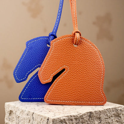 Handmade Leather Horse Head & Horseshoe Charms Set-Premium Thick Leather-Mix & Match Colors-PU Leather-Ideal Bag Accessory