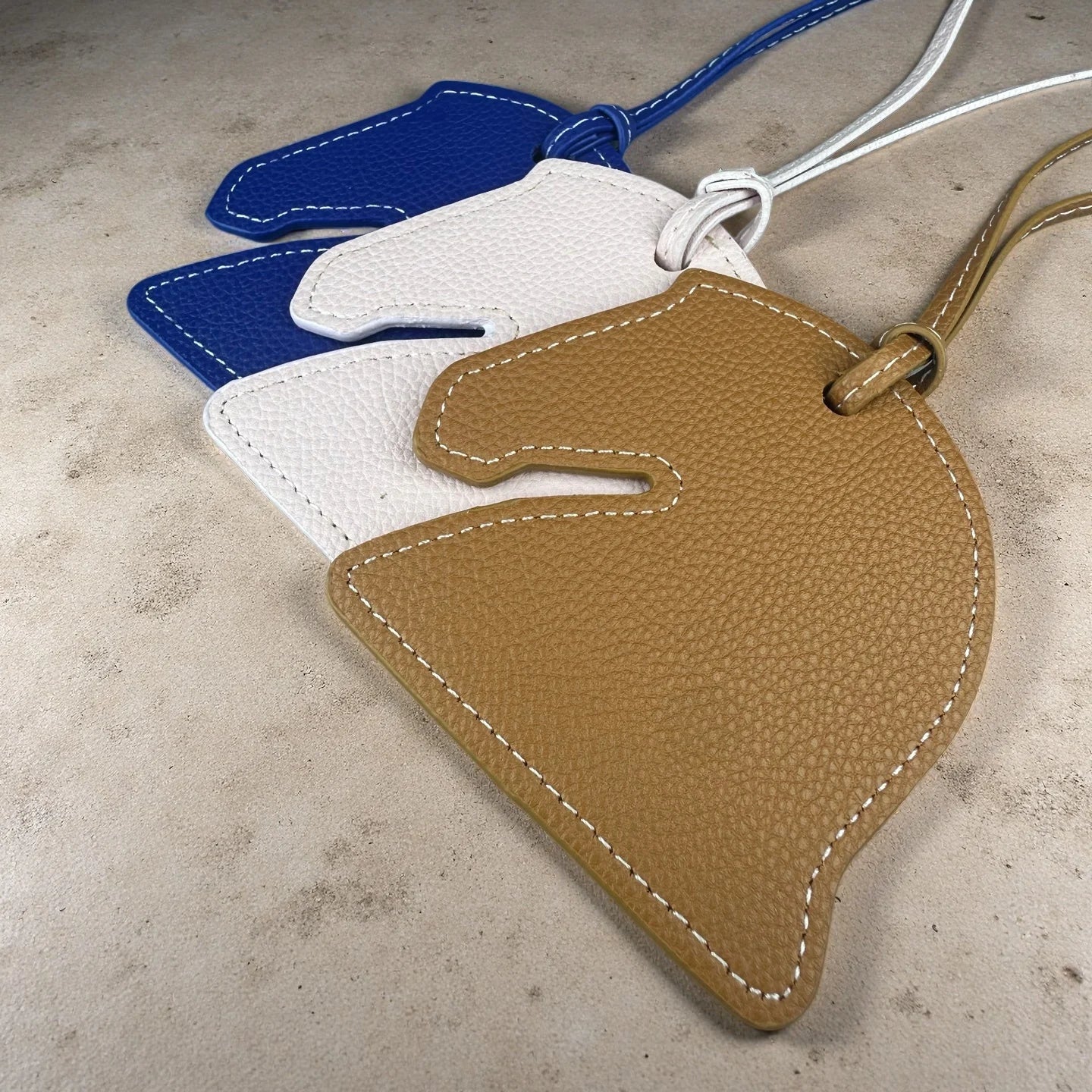 Handmade Leather Horse Head & Horseshoe Charms Set-Premium Thick Leather-Mix & Match Colors-PU Leather-Ideal Bag Accessory