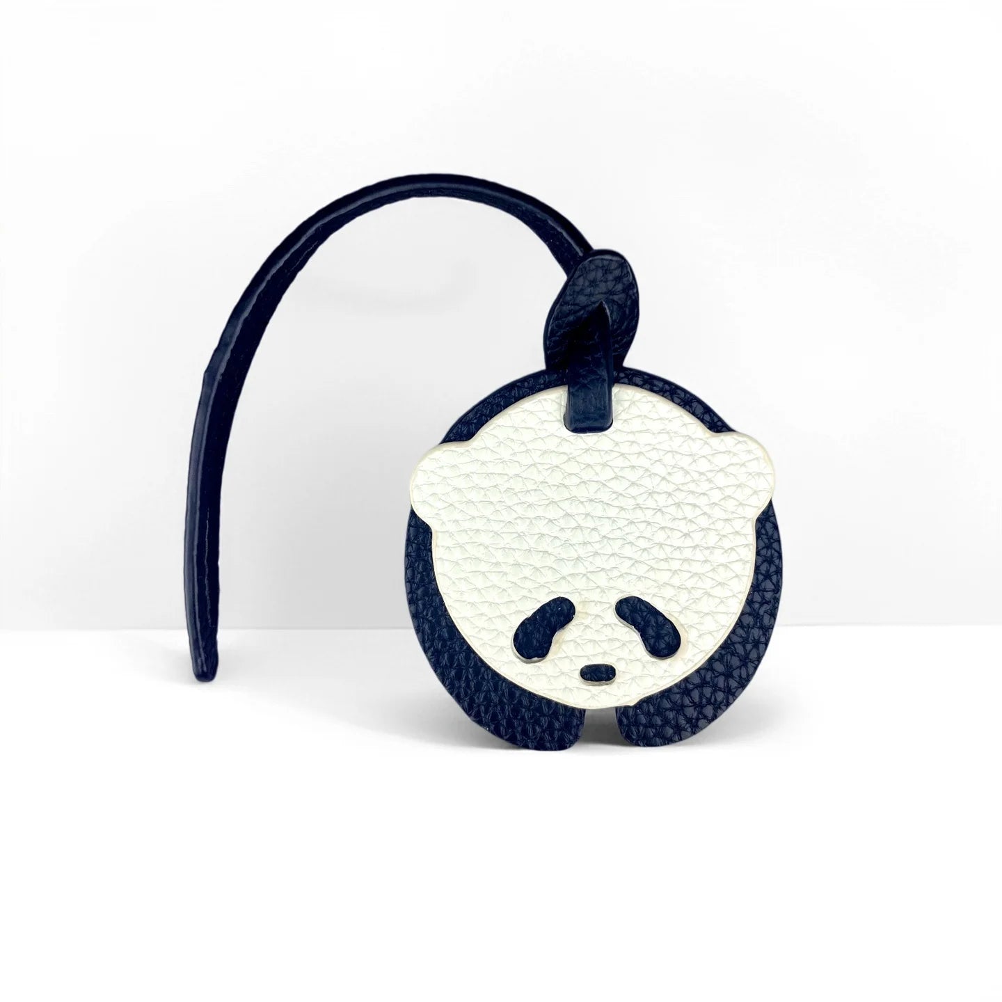 4 Style PU Leather Panda Keychain/Bag Charm-Classic Black/White Versatile Accessory for Purses, Backpacks, Keys, and Room, Gift