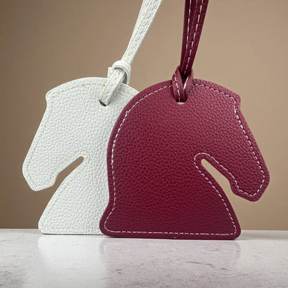 Handmade Leather Horse Head & Horseshoe Charms Set-Premium Thick Leather-Mix & Match Colors-PU Leather-Ideal Bag Accessory