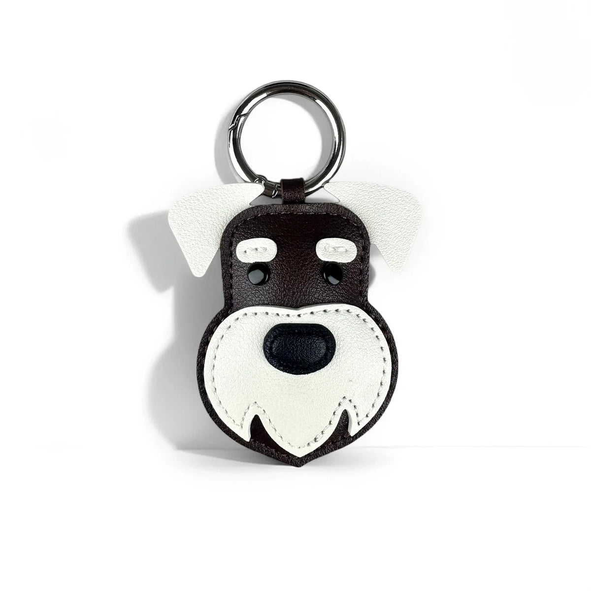 Chocolate Brown PU Leather Dog Bag Charms-Schnauzer French Bulldog Doberman Corgi Pendant for Bags, Perfect Gift for Dog Owners