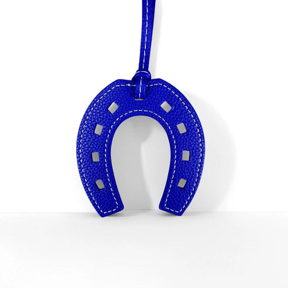 Handmade PU Leather Horse Head & Horseshoe Bag Charm/Keychain-Unique Equestrian Gift for Purse Backpack-Fashion Bag Accessory