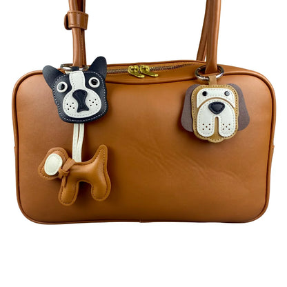 Portable Pup Squad! Leather Dog Bag Charms | Mix & Match with Attached Rings/Cords | Carry One for Daily Joy-PU Leather