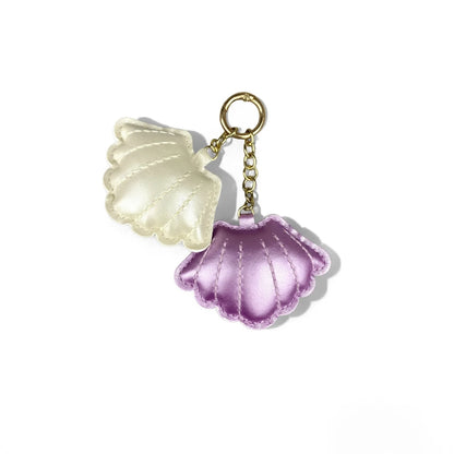 4 Pcs Stylish PU Leather Summer Beach Style Keychain/Bag Charm Set-Cute Lobster/Crab/Seashell-car/Bag/Room Accessories/Hanger-