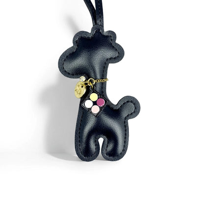 Stylish PU Leather Giraffe & Cat with Eyeshadow Palette Pendant NecklaceKeychain/ Bag Charm-Fashionable & Fun Accessory for Bags
