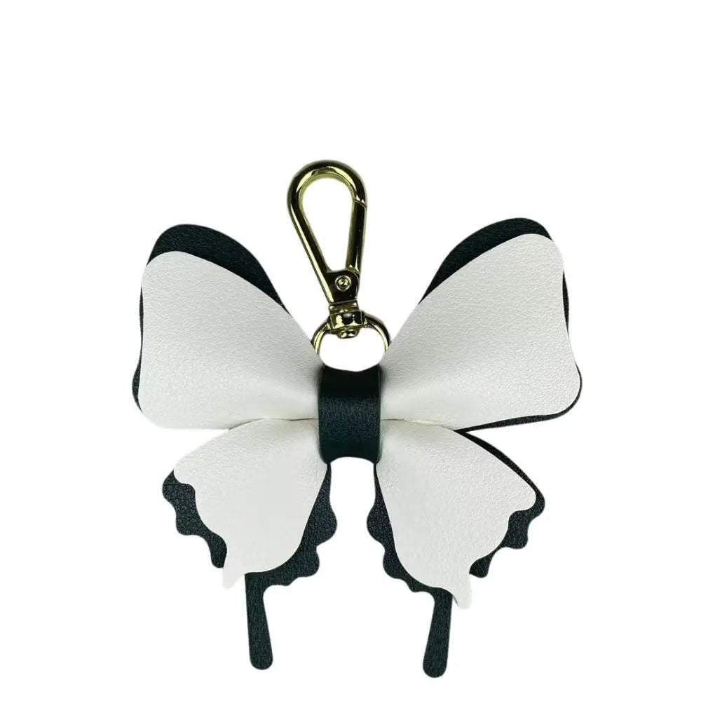 Elegant Leather Butterfly Charm for Bag, PU, Detachable Keyring Accessory, Color-matching, Creative Fashion, 3D