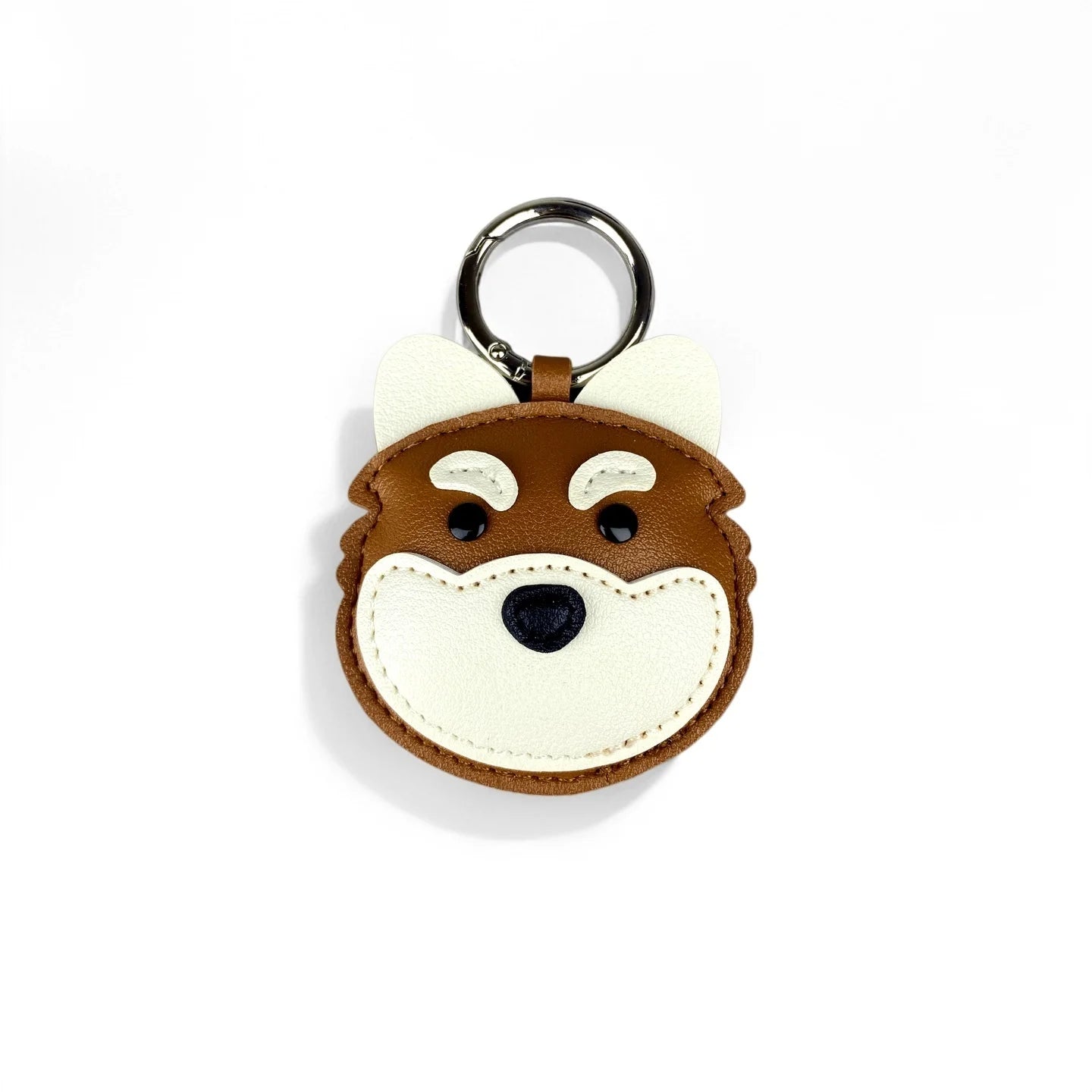 Brown PU Leather Dog Keychain Charm-Cute Puppy Pendant for Purse/Bag, Everyday Carry Accessory for Women & Men/Perfect Gift